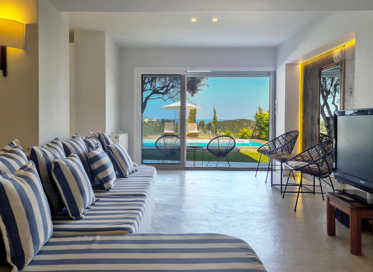 Villa Casa Azul With Private Pool Áyios Nikítas Buitenkant foto
